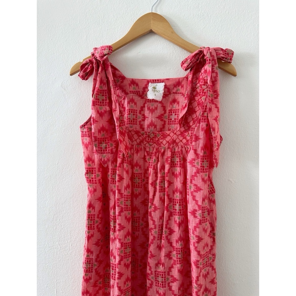 Nimo With Love Dress Coral Ikat Obsidian